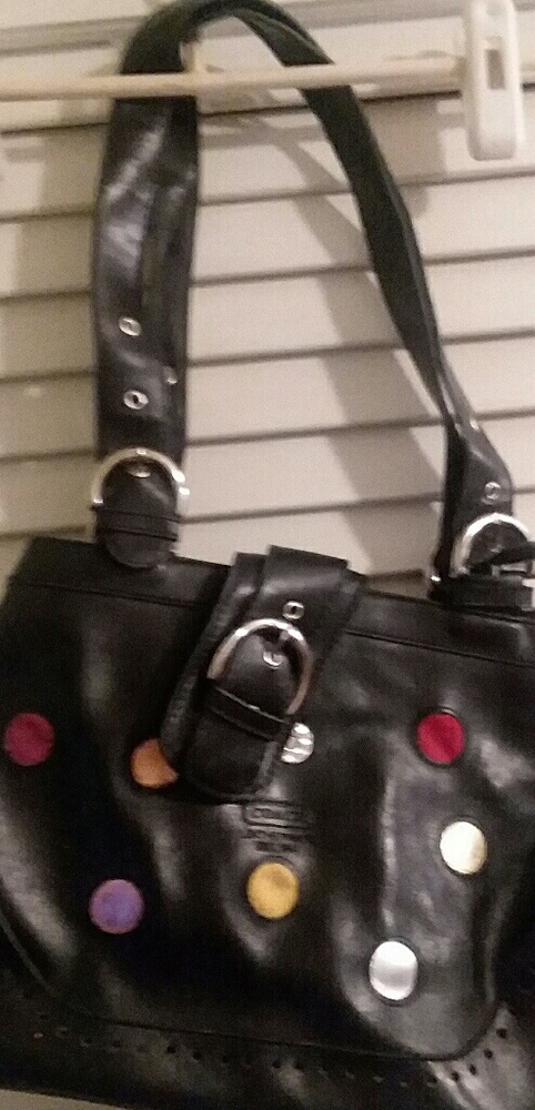 Coach polka dot purse